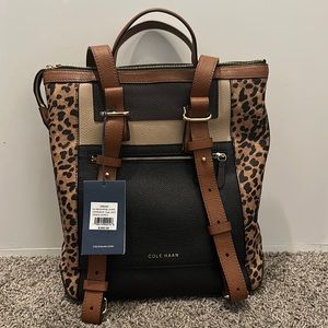 NWT Cole Haan Grand Ambition Small Convertible Luxe Backpack- Leather